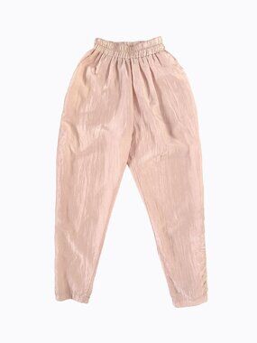 Vtg 90s Karen Kane Silk Pants XXS XS Petite Ballet Pink High Rise Lined Boho Lux